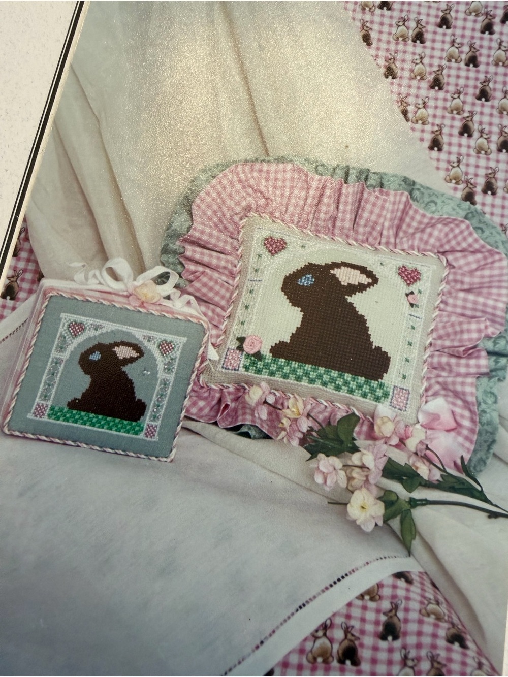 Erica Michaels Cross‎ Stitch Pattern Easter Chocolate Boxes Bunny Rabbits 2001
